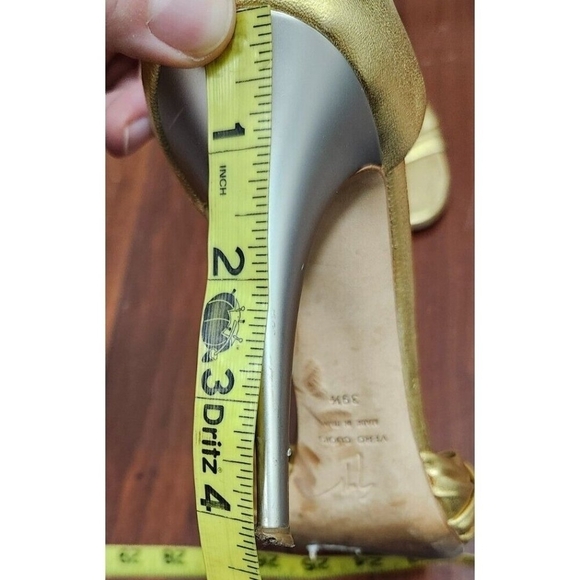 Giuseppe Zanotti Gold Peep Toe Pumps Size EU 39.5/US 9 - Picture 11 of 14